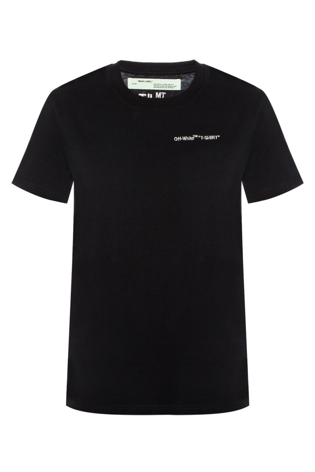 Black Logo-embroidered T-shirt Off-White - Vitkac Canada